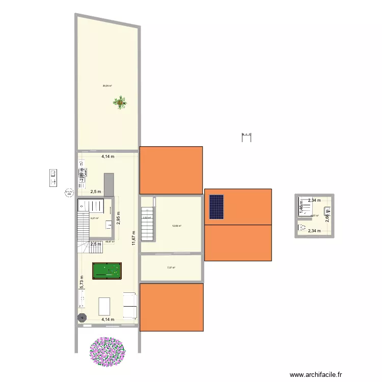 villa laura. Plan de 7 pièces et 112 m²