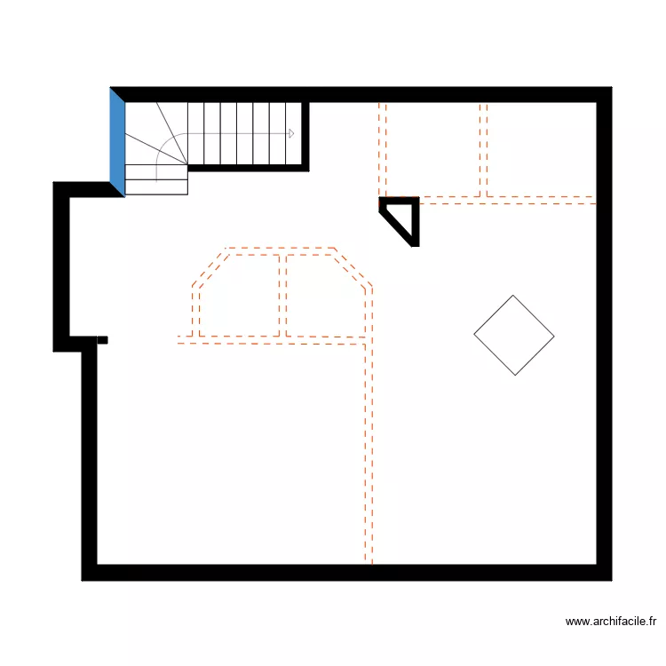 Karine Bertrand vide. Plan de 