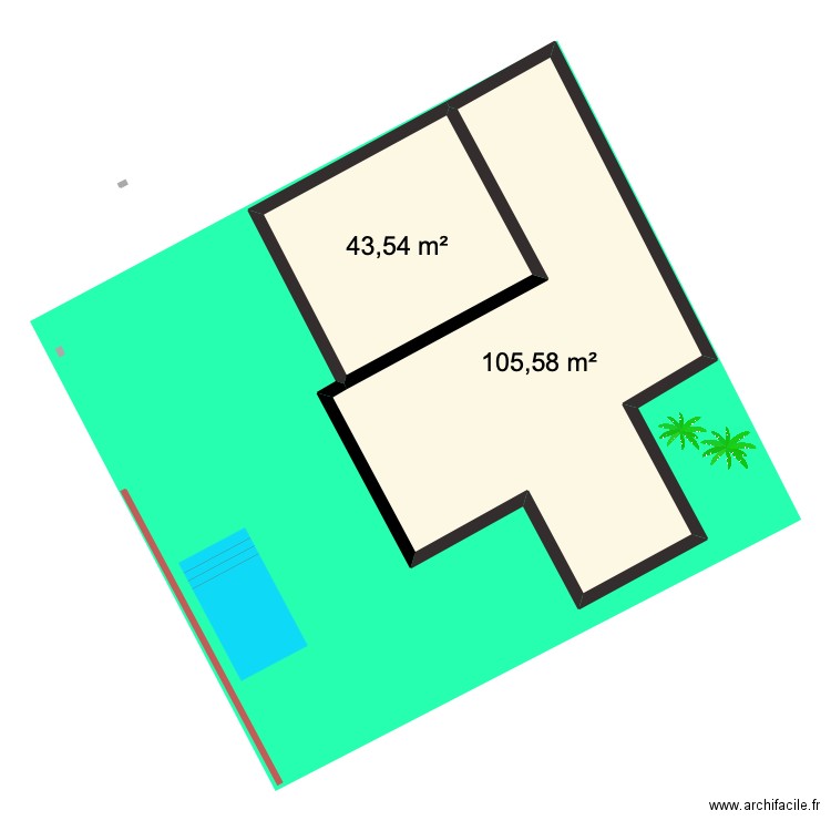 ILE D'OLONNE. Plan de 2 pièces et 149 m2