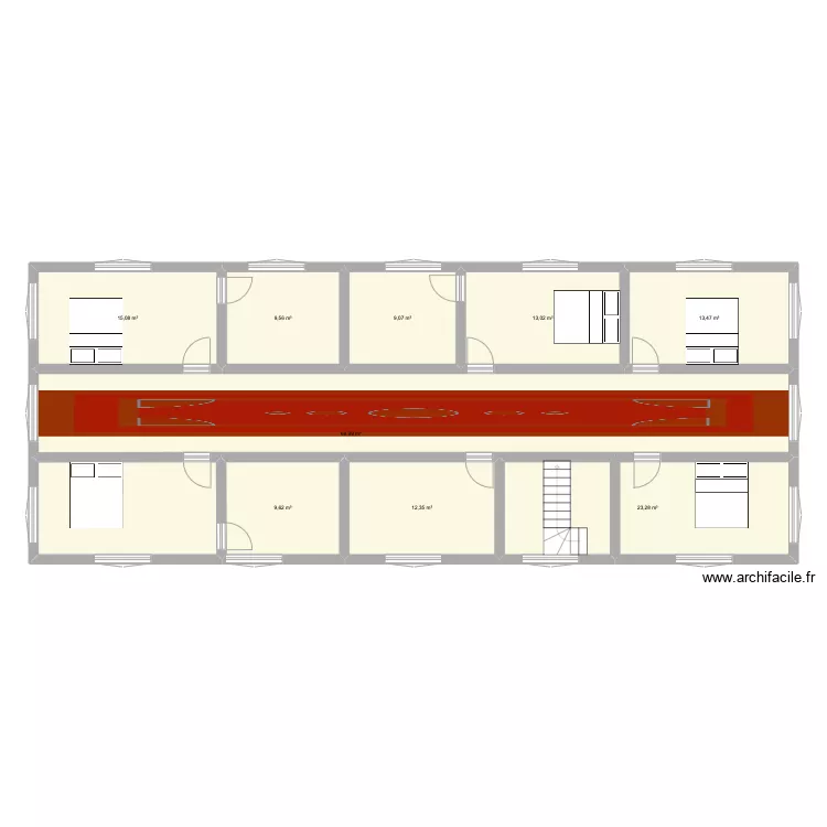 maison etage. Plan de 