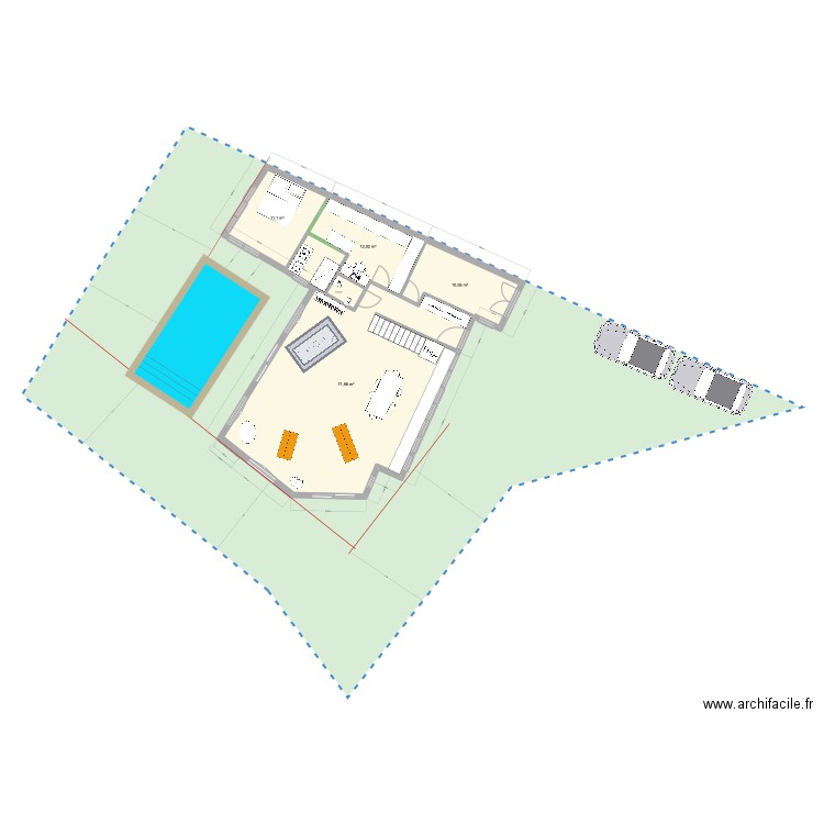 Andernos Roseaux v6 FLO. Plan de 11 pièces et 163 m2