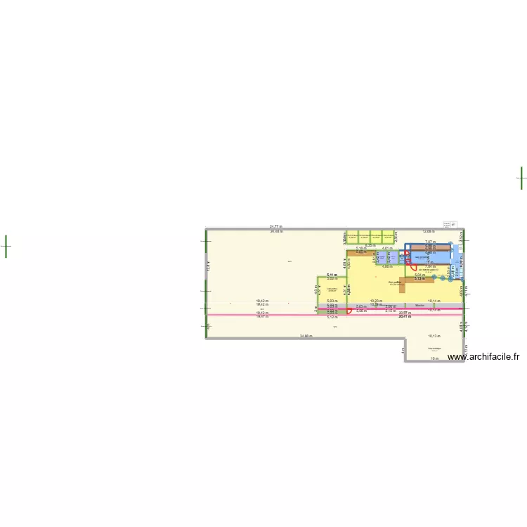Plan avant projet. Plan de 4 et 886 m² Plan avant projet. Plan de 4 et 886 m²