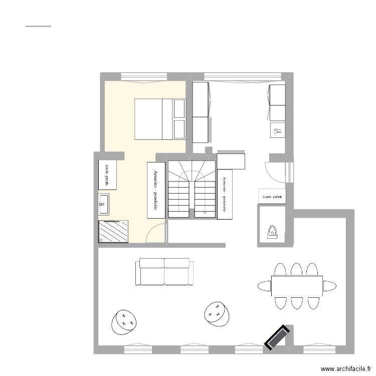 lagny petite  sans extension. Plan de 9 pièces et 62 m2