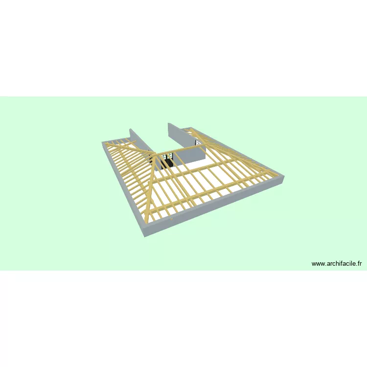 Charpente Matteo Corse. Plan de 1  et 111 m²