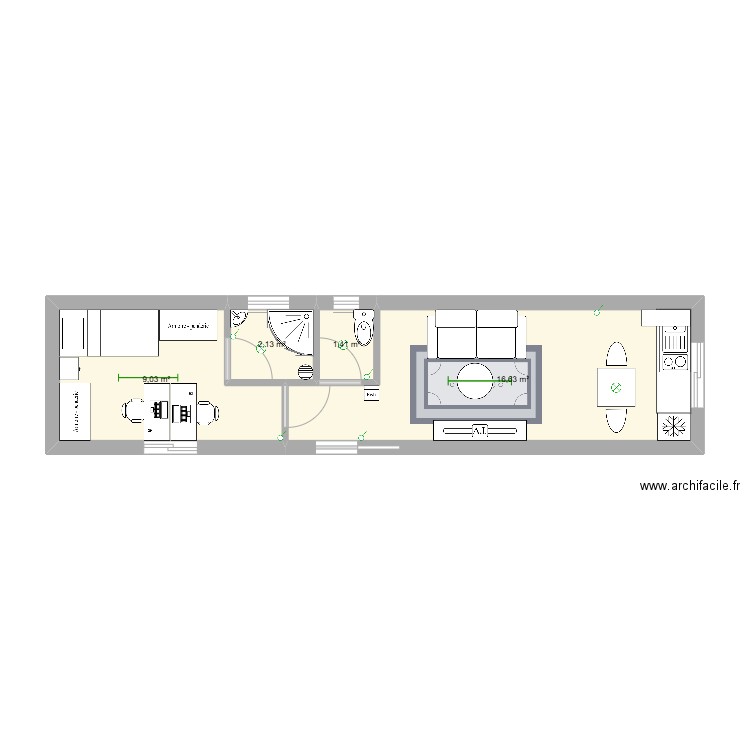 maelys. Plan de 4 pièces et 29 m2