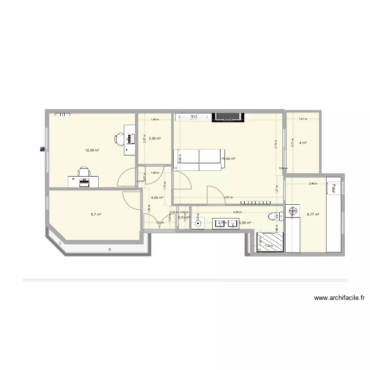Appartement perso. Plan de 9 et 66 m² Appartement perso. Plan de 9 et 66 m²