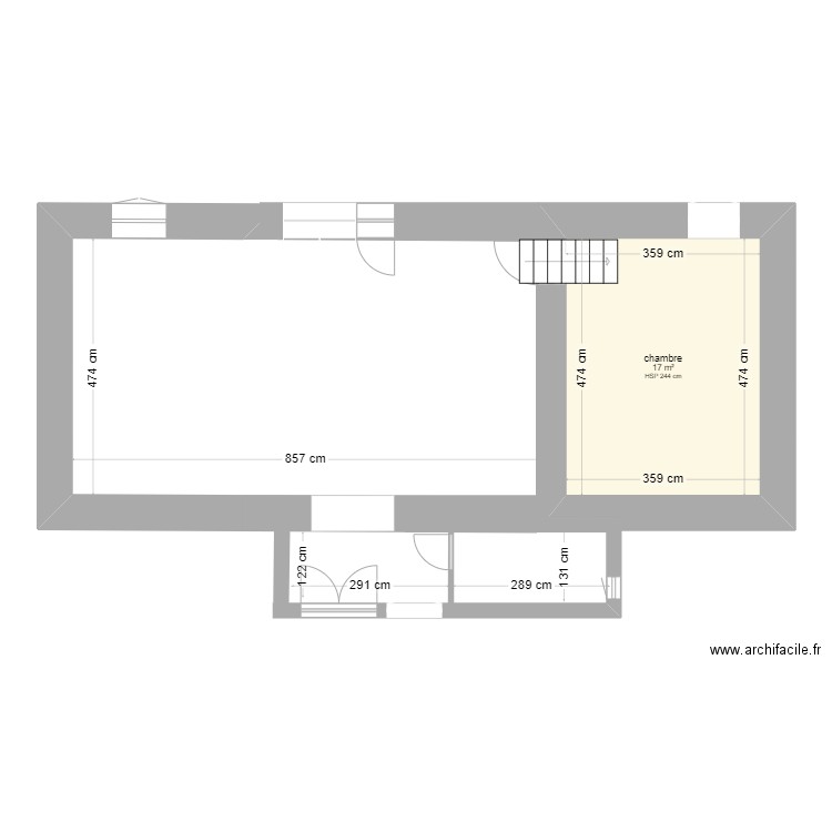 RDC modifié avec cotations. Plan de 0 pièce et 0 m2