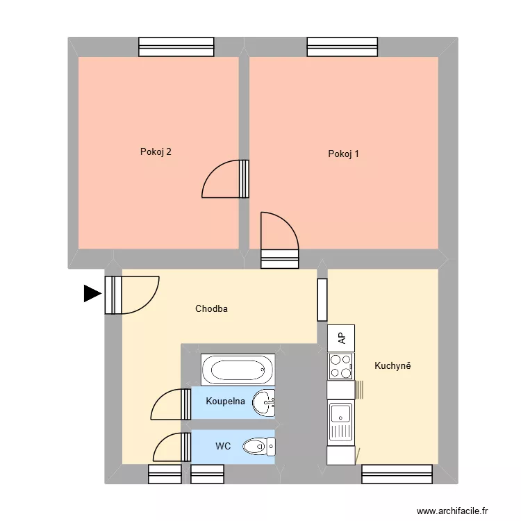 Na N&aacute;břež&iacute; 5, byt 6. Plan de 12  et 178 m²