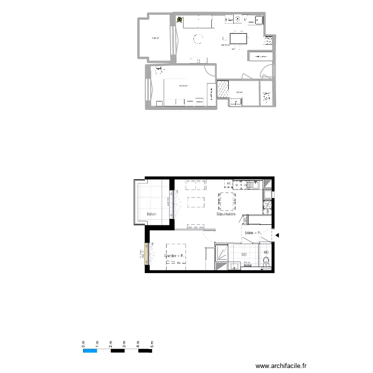 Appartement 303. Plan de 5  et 56 m²