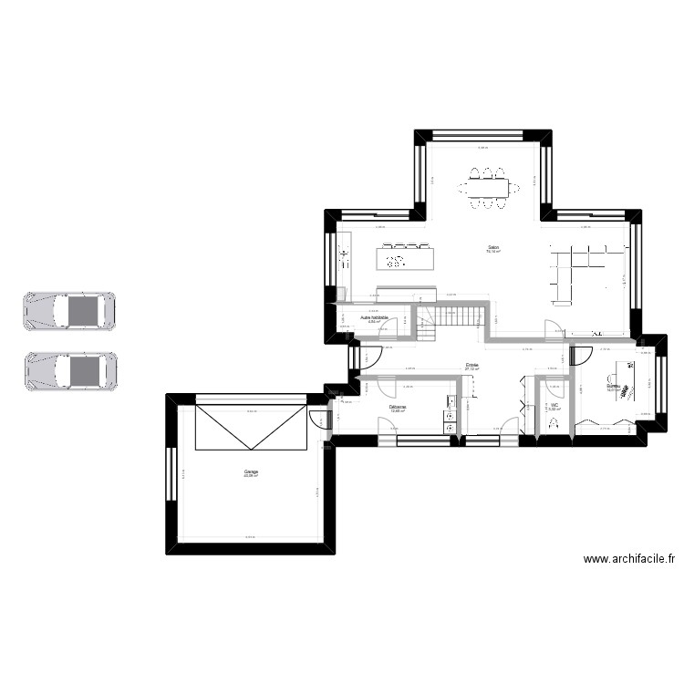 Ornoy 1. Plan de 7 pièces et 176 m2