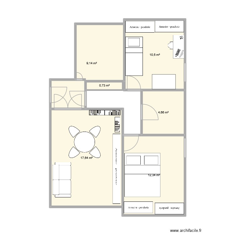 Plan_house-3. Plan de 6 pièces et 55 m2