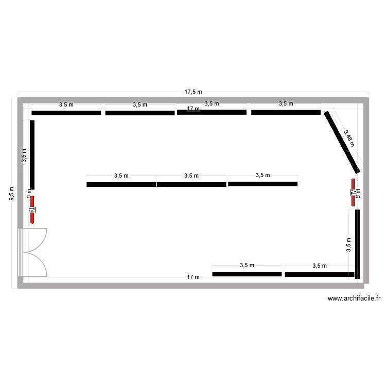 expo chapiteau. Plan de 1  et 88 m²
