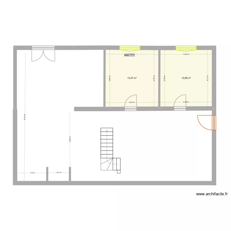 CASTELNABAS. Plan de 2 pièces et 27 m² CASTELNABAS. Plan de 2 pièces et 27 m²