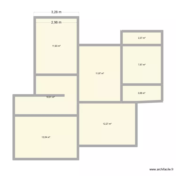 PLAN MAISON. Plan de 8  et 73 m²