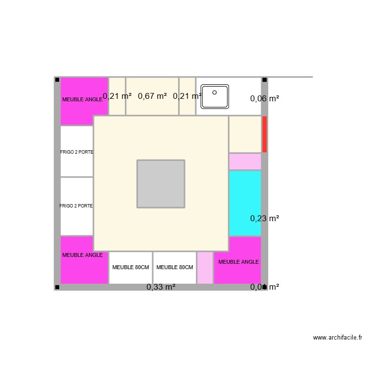 bar ext. Plan de 26 pièces et 16 m2