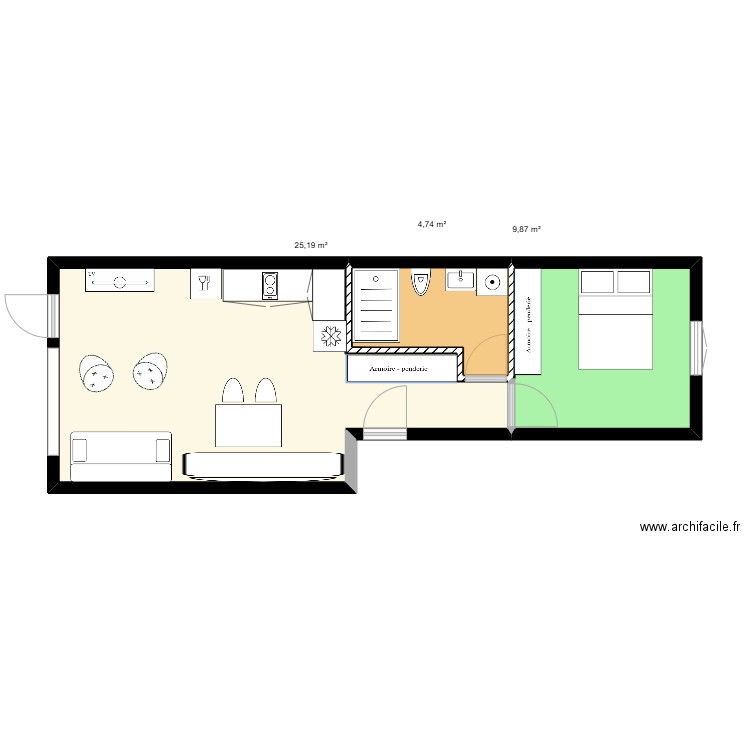 devoir 2 avec meuble essai 3. Plan de 0 pièce et 0 m2