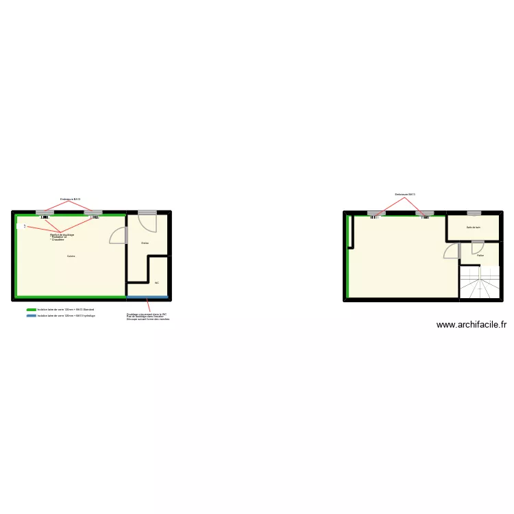 FOUILLAT. Plan de 6 pièces et 145 m² FOUILLAT. Plan de 6 pièces et 145 m²