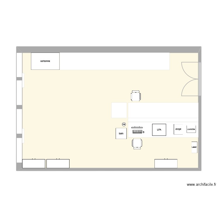 0E10. Plan de 1 pièce et 55 m2