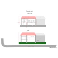 Plan de coupe Sud projet