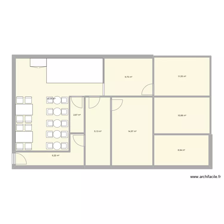 Maison. Plan de 9 Pièces et 107 m² Maison. Plan de 9 Pièces et 107 m²