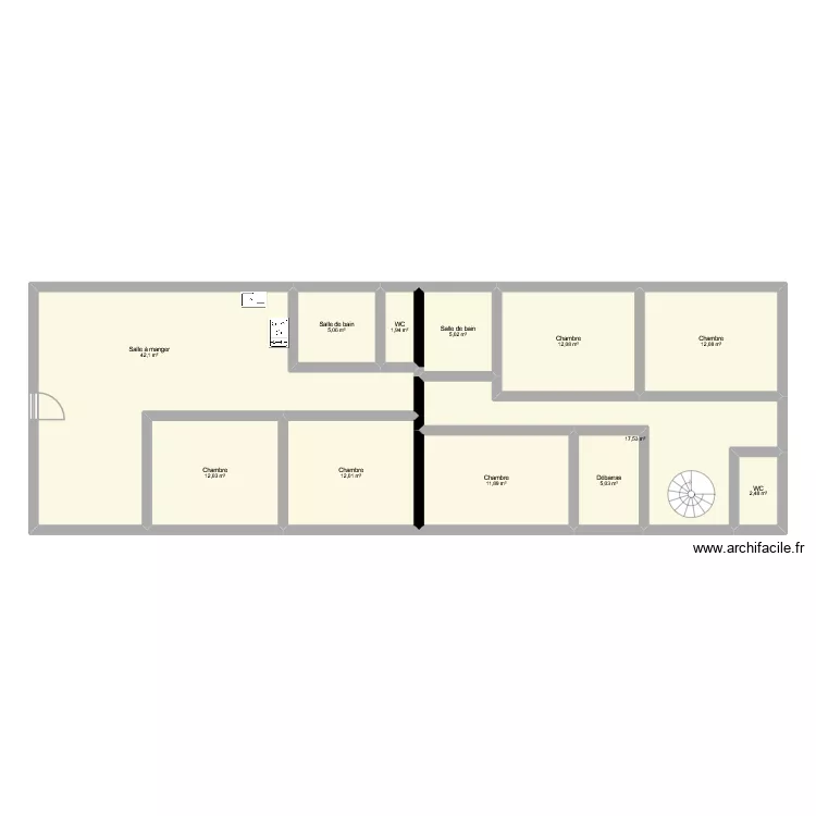 Projet maison 2. Plan de 12  et 139 m²