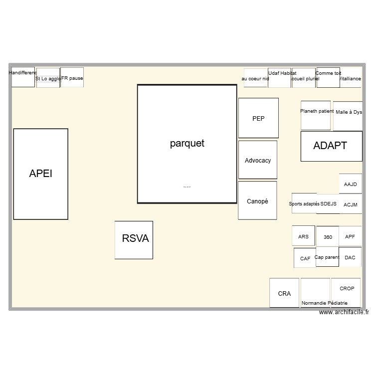 Condé espace. Plan de 1 pièce et 833 m2