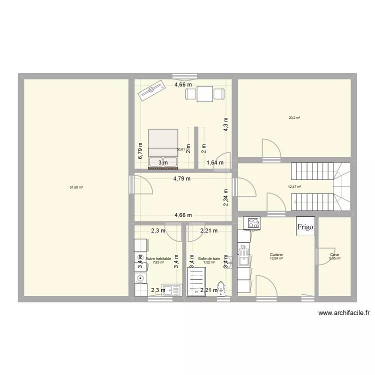 RDC PROJET 1. Plan de 8 et 150 m² RDC PROJET 1. Plan de 8 et 150 m²