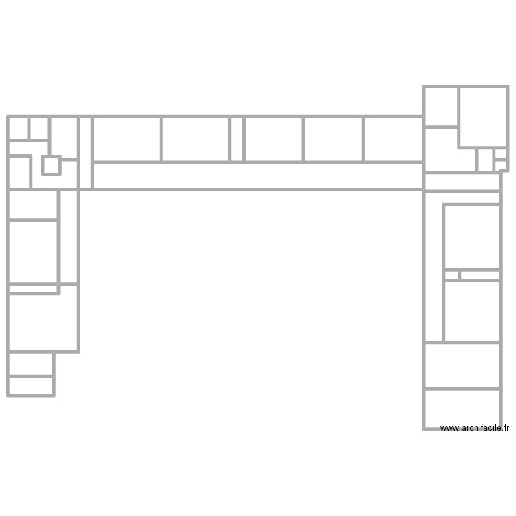 A niv. 3 - Plan de base. Plan de 35 pièces et 986 m2