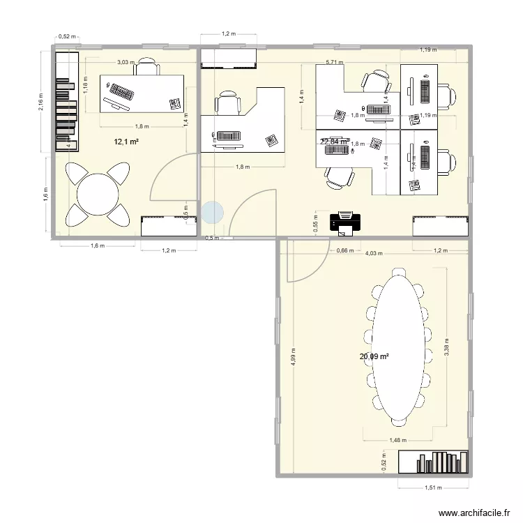 Bureau 29052026. Plan de 4 et 73 m² Bureau 29052026. Plan de 4 et 73 m²