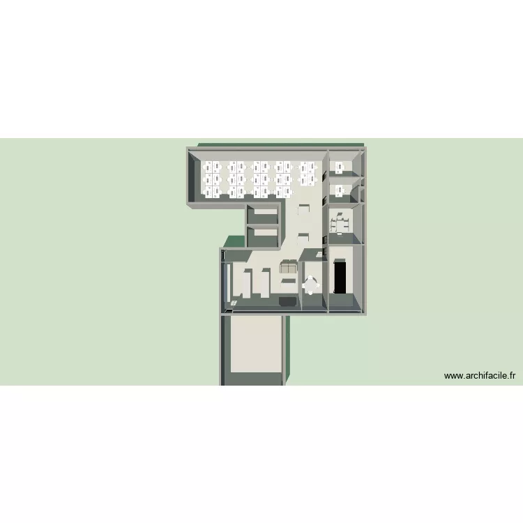 bureau levallois v3. Plan de 19  et 295 m²