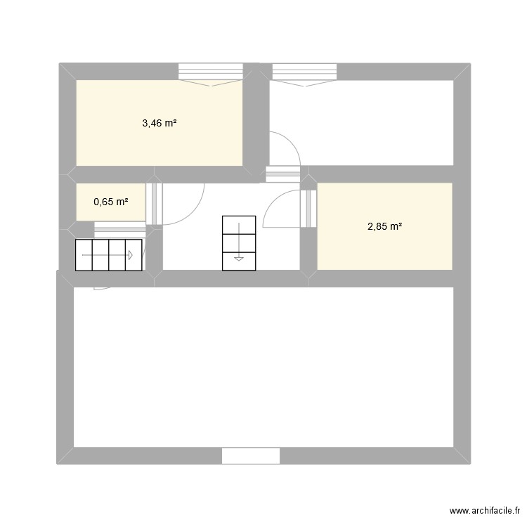 plan institut. Plan de 3 pièces et 7 m2