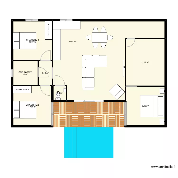 V2 VILLA BARRET. Plan de 