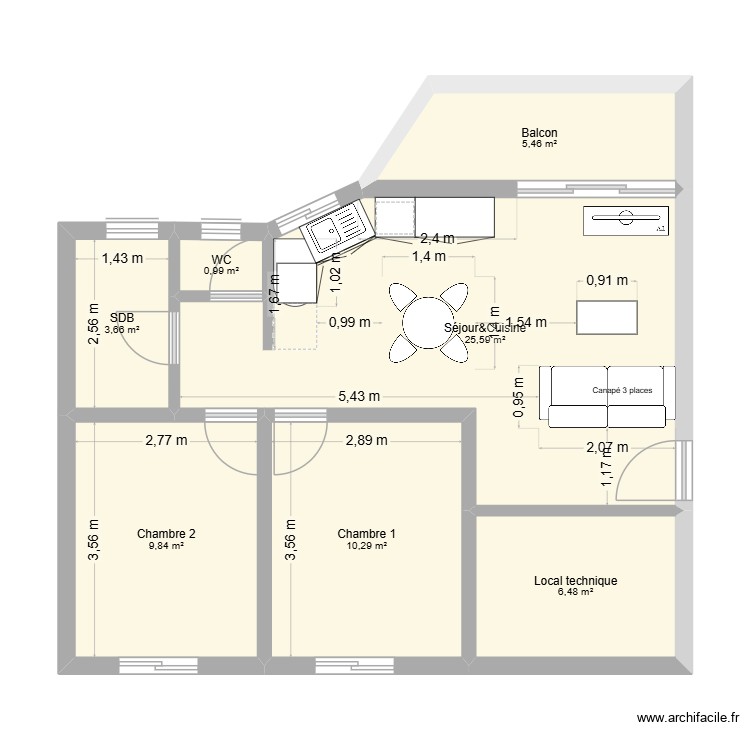 Jubil&eacute; table ronde 1.20. Plan de 0 pièce et 0 m2