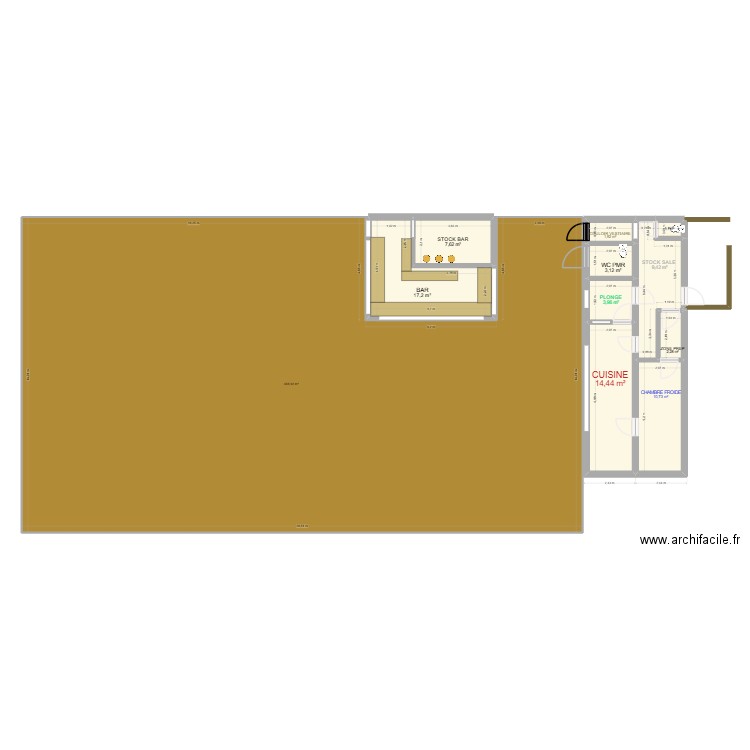 PLAN GLOBAL POUR STRUCTURE CONTAINER. Plan de 11 pièces et 436 m2