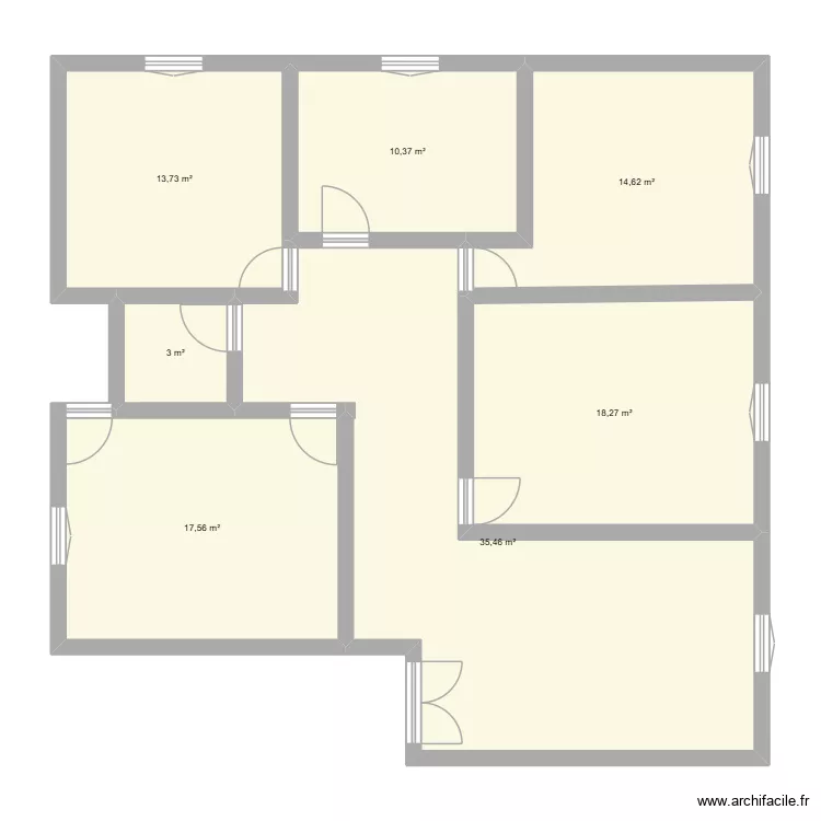 maison de najeh karamti. Plan de 7  et 113 m²