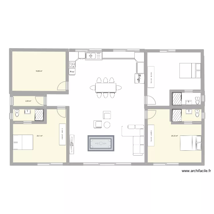 PLAN SANTA COMBA. Plan de 4  et 72 m²