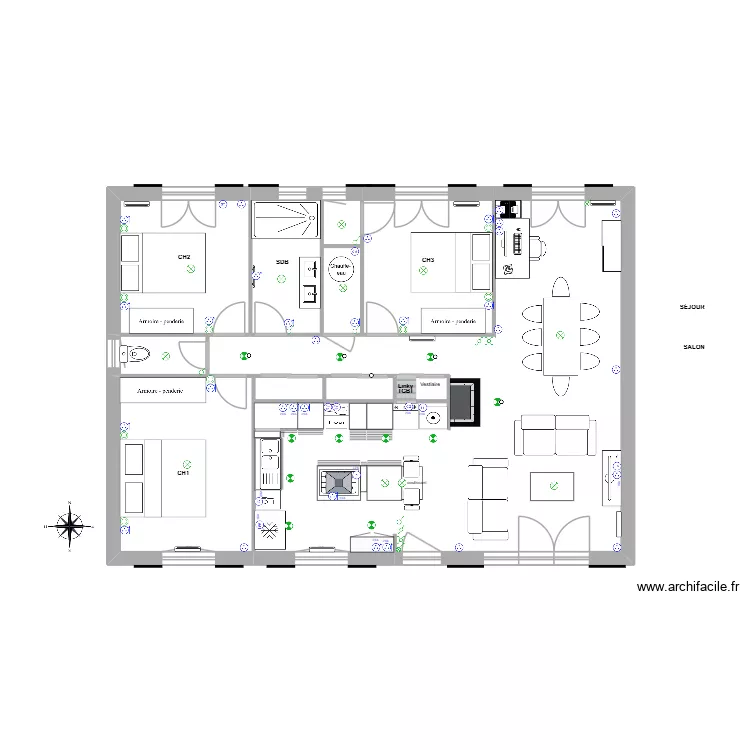Plan projet 7bis élec_Paron. Plan de 11 et 92 m² Plan projet 7bis élec_Paron. Plan de 11 et 92 m²