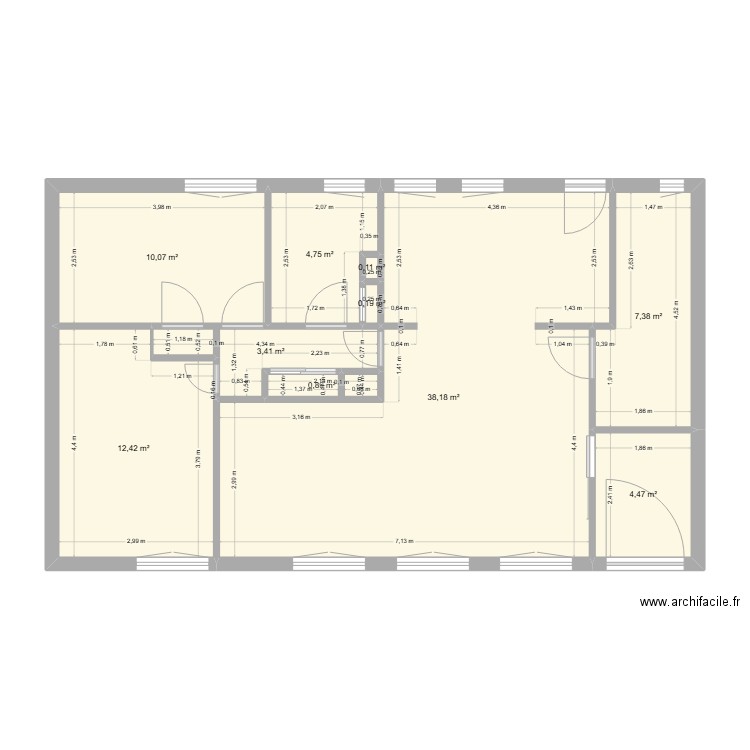 MAISON CERF PROJET 2. Plan de 10 pièces et 82 m2