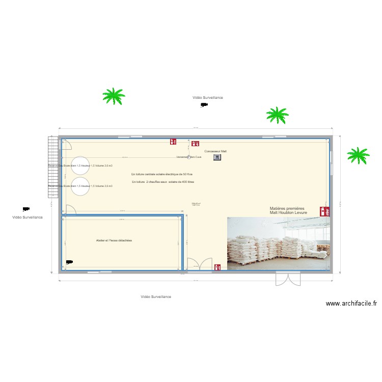 Segond Floor. Plan de 1 pièce et 234 m2