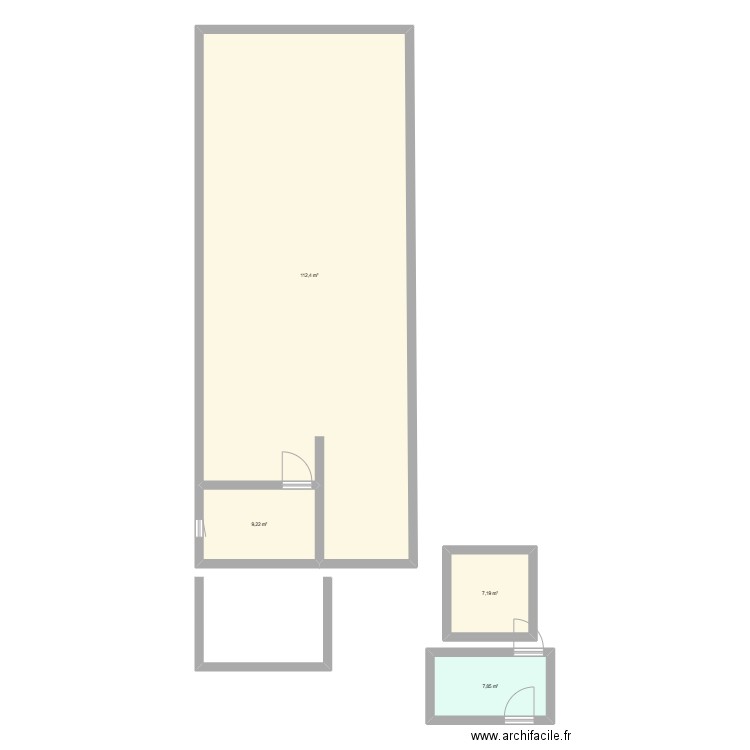 LGB. Plan de 4 pièces et 137 m2