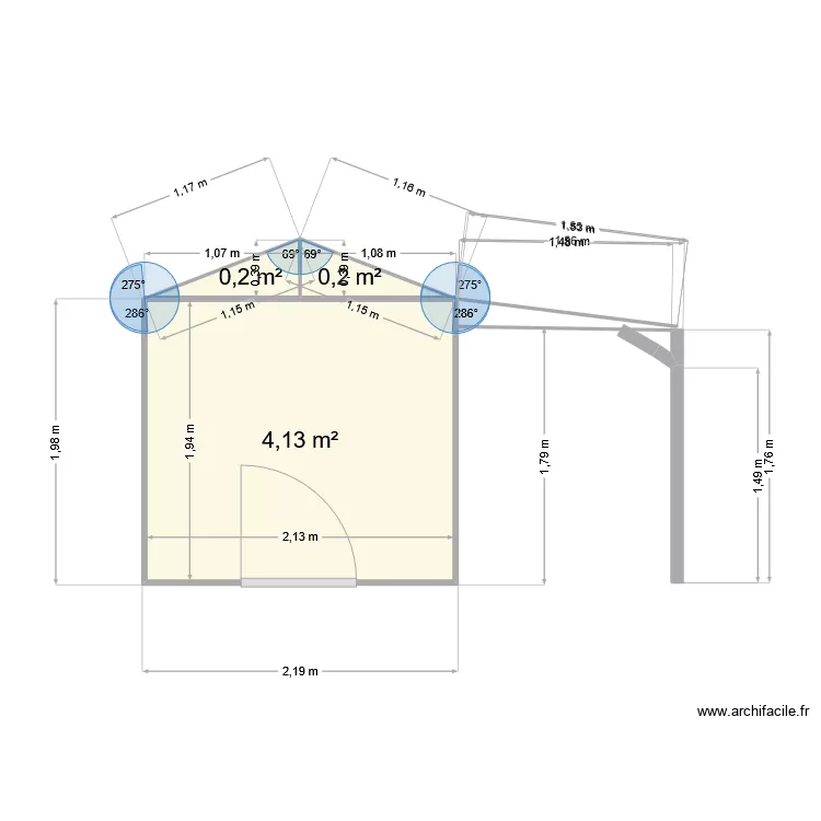 ABRI JARDIN ET ABRI CUVE A EAU. Plan de 