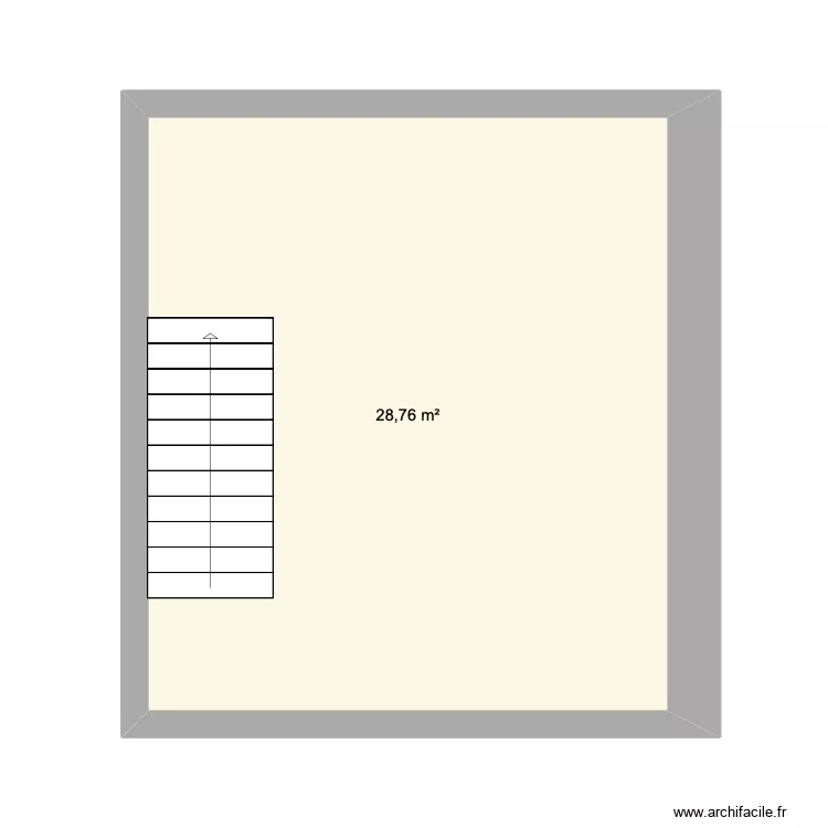etage Carquefou. Plan de 1 Pièce et 29 m²