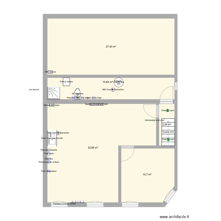 plan 2éme aprés travanx. Plan de 0 pièce et 0 m2