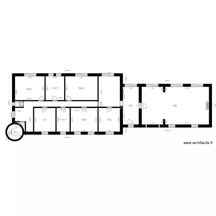rdc bis ok. Plan de 10  et 248 m²