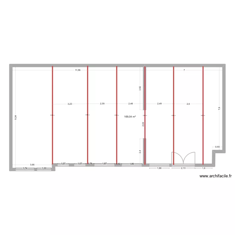 Brasserie Lio + poutres. Plan de 