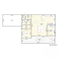 PLAN MAISON F3 3 modules 9x3,6 + terrasse