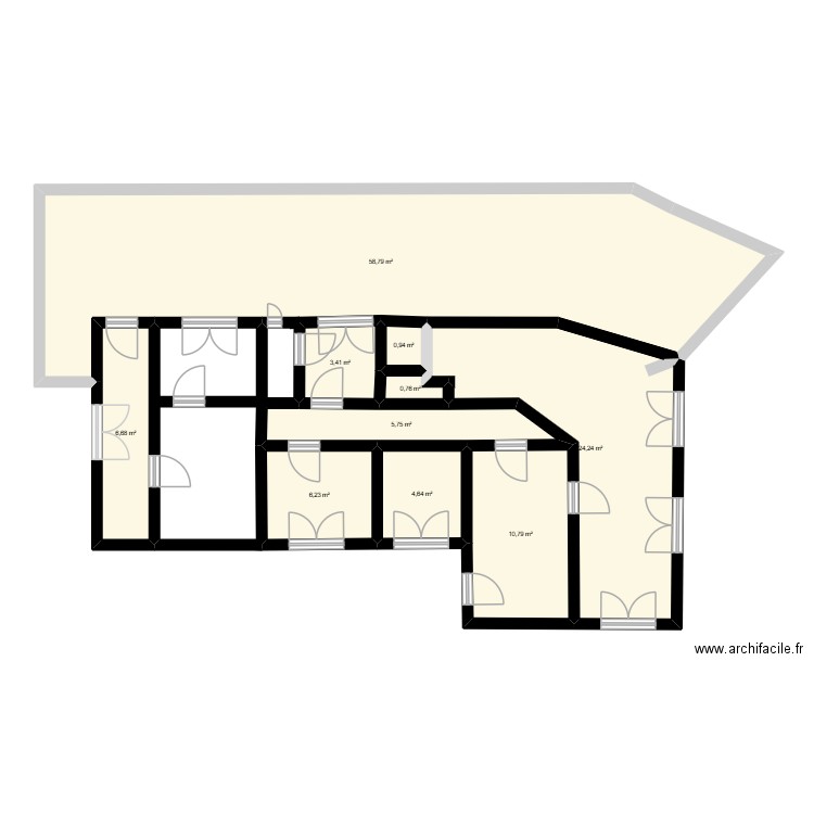dahax plan. Plan de 10 pièces et 122 m2