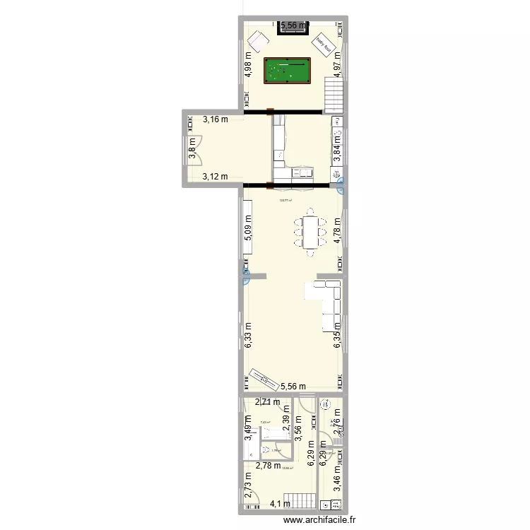 marcq rdc. Plan de 5  et 160 m²