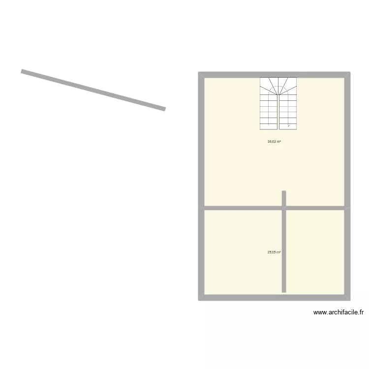 Maison etage. Plan de 2 et 64 m² Maison etage. Plan de 2 et 64 m²