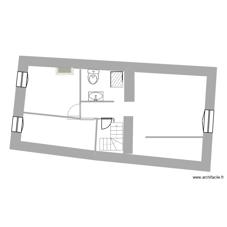 Maison etage piece. Plan de 0 pièce et 0 m2